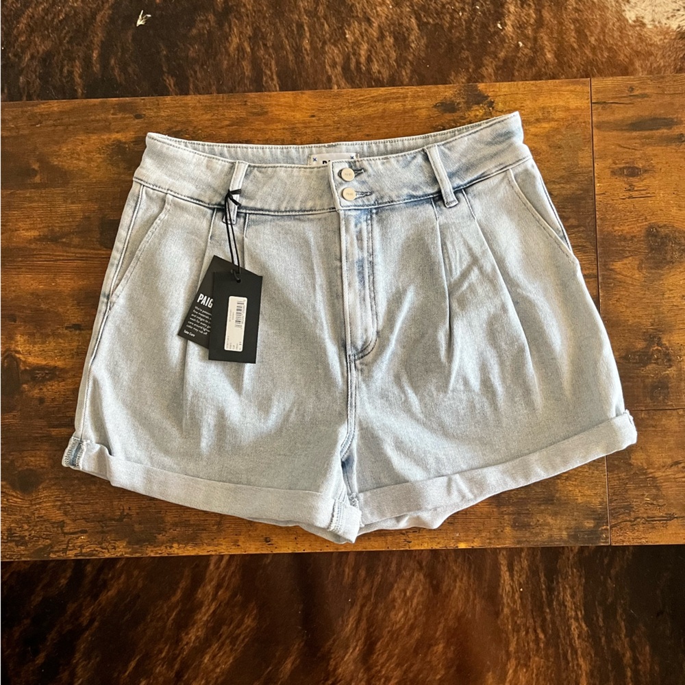 PAIGE Light Blue Jean Shorts